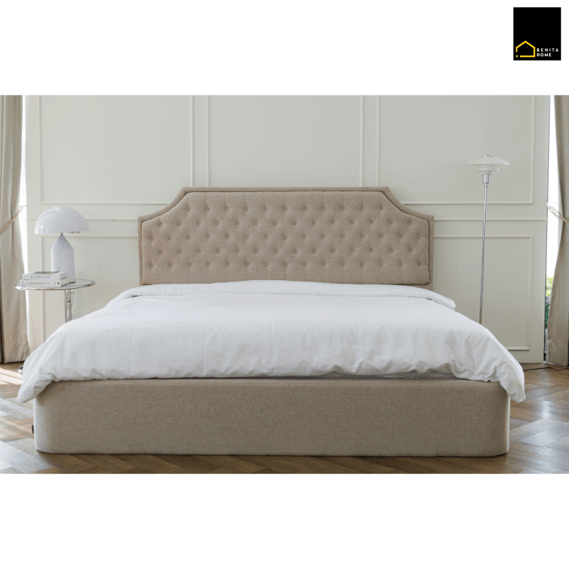 เตียงนอน 3.5 ฟุต RENITA HOME รุ่น Ashley สีน้ำตาลอ่อน_3